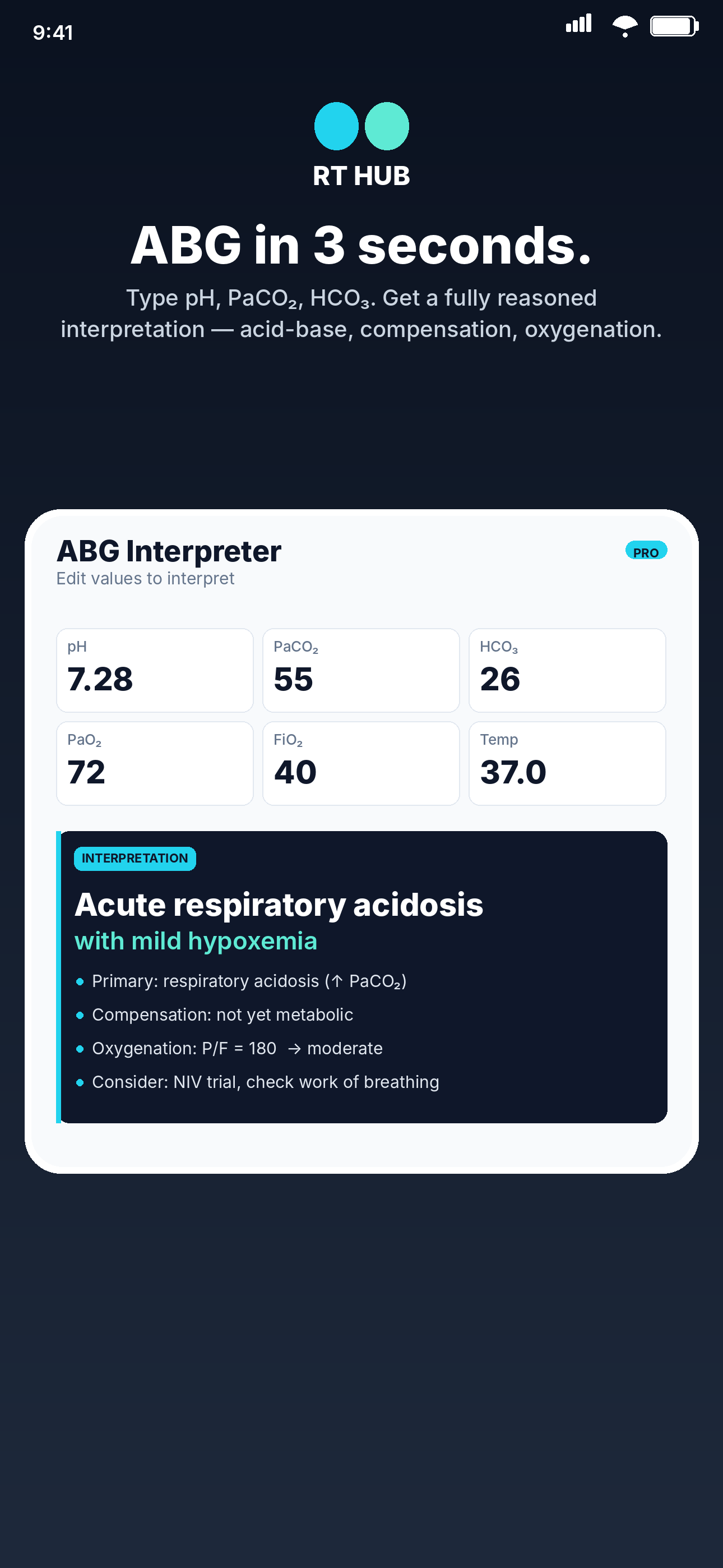 RT Hub ABG interpreter on iPhone